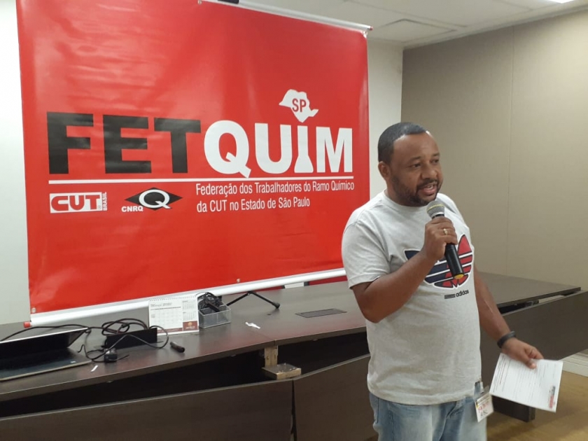 Fabio Pereira presente! FETQUIM CUT/SP