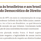 Assine a Carta aos Brasileiros, em defesa da democracia e do processo eleitoral
