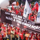 Ato em Brasília reúne movimentos sociais para impedir a votação do PL 4330