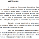 Fetquim é convocada a debater vacinas e fármacos em Subcomissão da Câmara dos Deputados