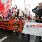 Químicos em ato contra a desindustrialização na Av.Paulista