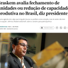 Braskem avalia uma potencial redução ou fechamento de capacidade produtiva no Brasil