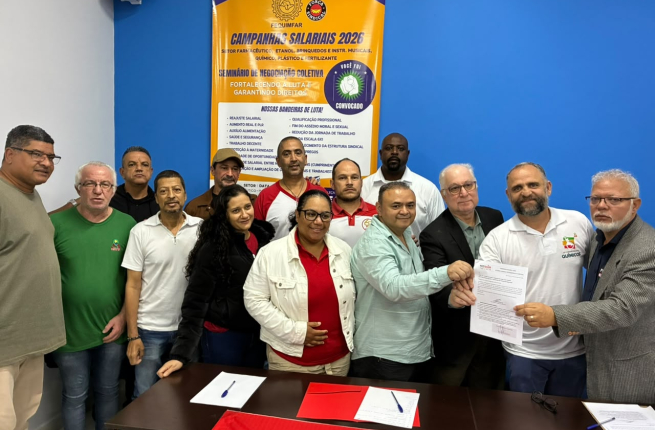 Entrega pauta de reivindicações da Campanha Salarial dos Químicos 2026 à patronal